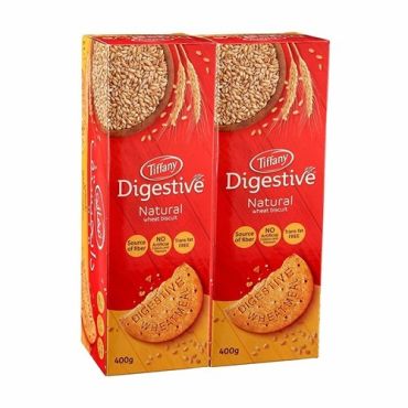 Tiffany Digestive Biscuits 2 x 400Gm, 6 Pieces Per Carton